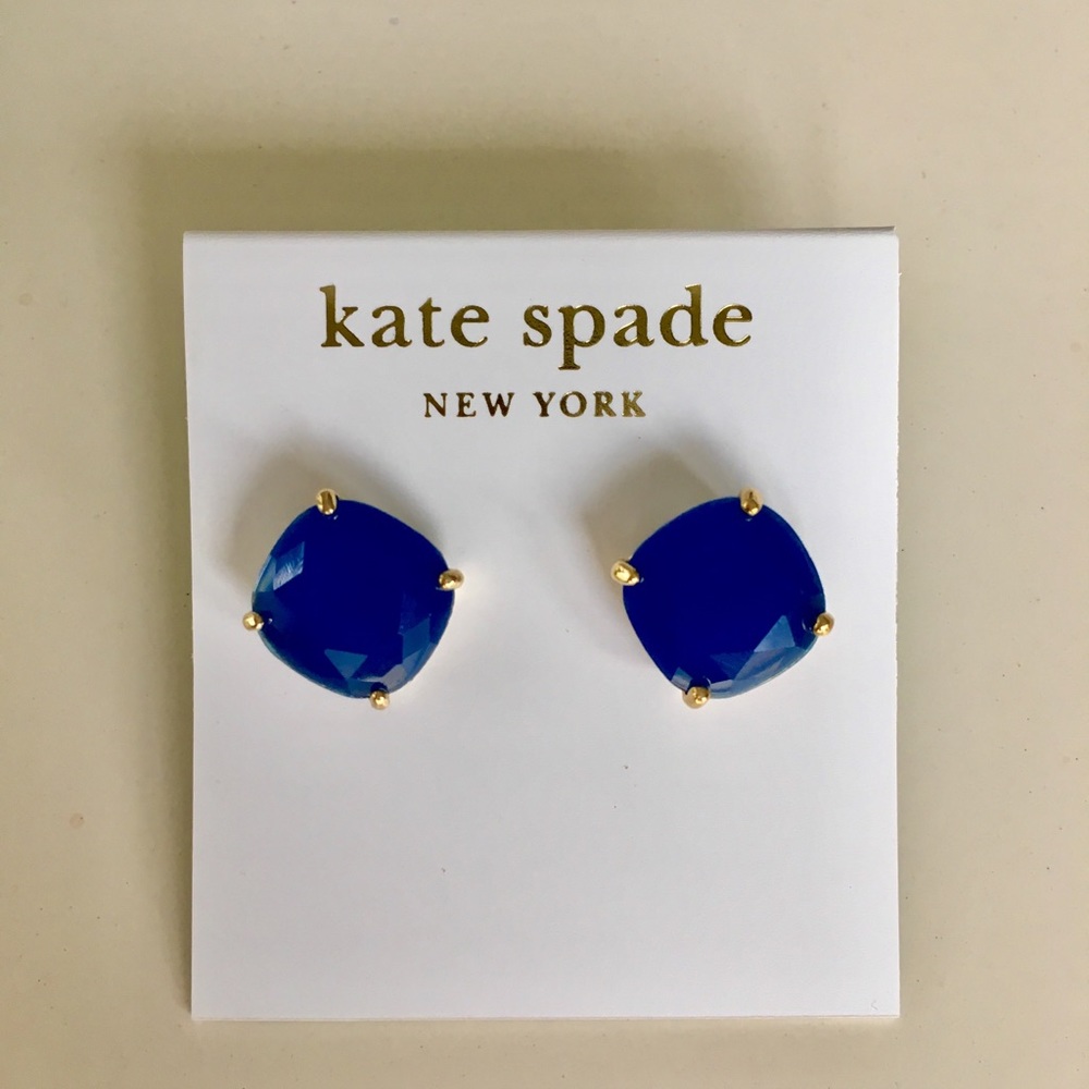 Kate Spade Gumdrop Stud Earrings Sapphire Blue